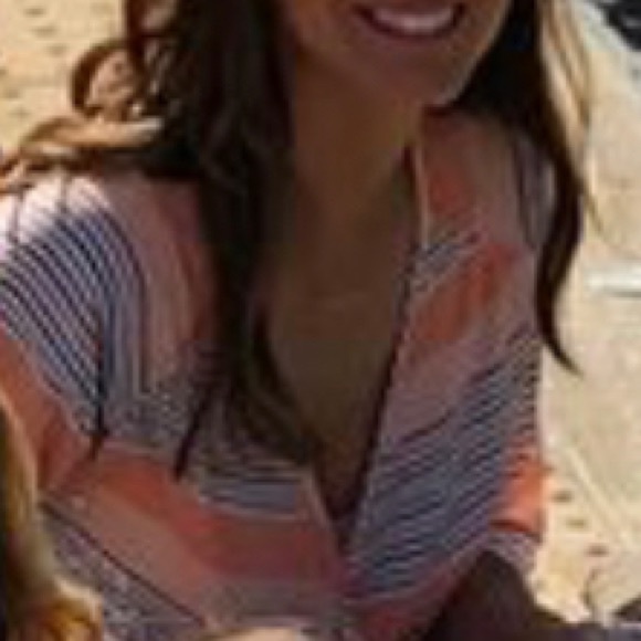 Striped blouse with tassel detail on sleeves - Picture 4 of 4